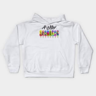 Back To School 1st Day At School Hello 4th Grade Kids Hoodie